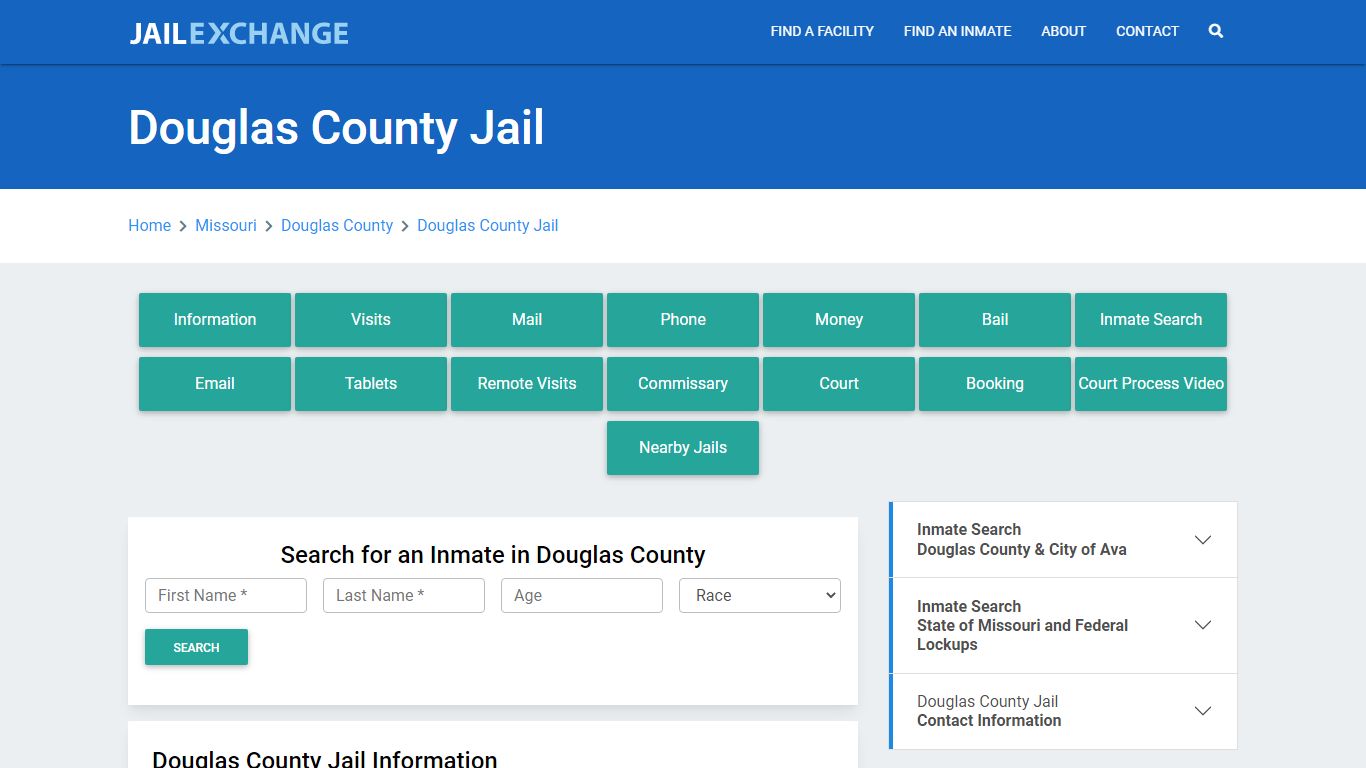 Douglas County Jail Roster Lookup, MO, Inmate Search